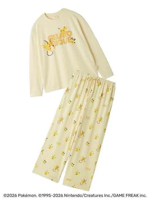 GELATO PIQUE | Pokémon Sleep Pikachu Long Sleeve T-Shirt & Pants Loungewear Set