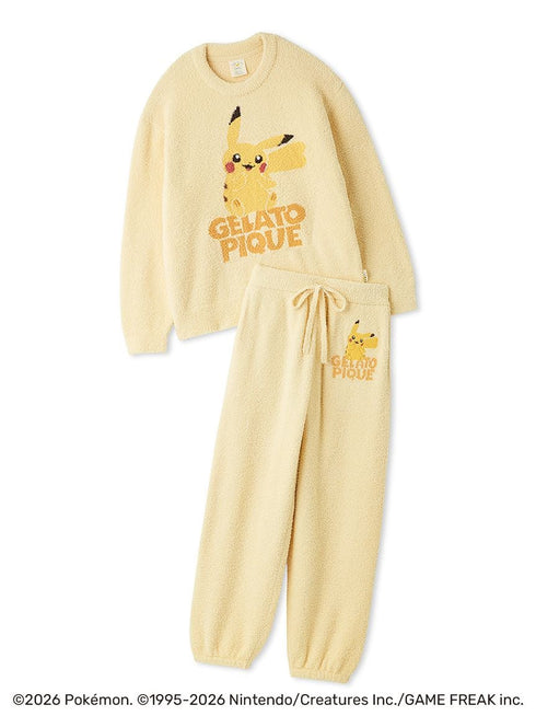GELATO PIQUE | Pokémon Sleep Baby Moco Pikachu Jacquard Pullover & Long Pants Set