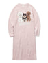 GELATO PIQUE|Dog Trio Maxi Long Sleeve Loungewear Dress