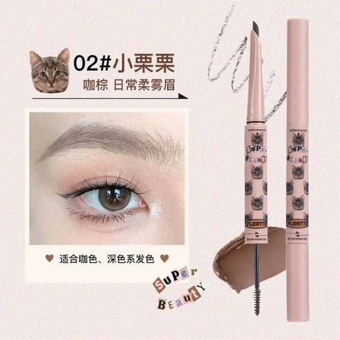 FLORTTE | Super Beauty Dual-Ended Blade Eyebrow Pencil & Mascara