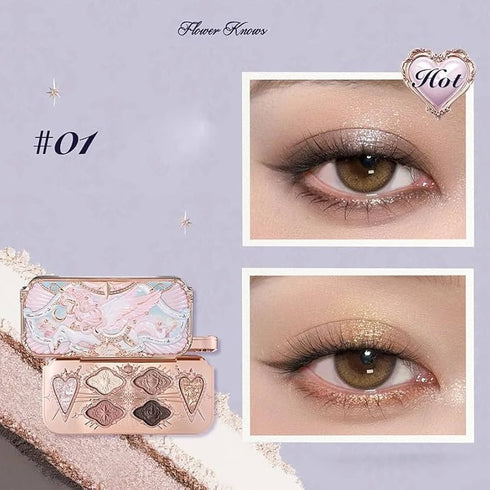 FLOWER KNOWS | Knight Unicorn 6-Color Satin Makeup Palette