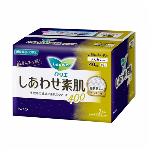KAO | Laurier F Shiawase Suhada Night Sanitary Pads With Wings 40cm 7P
