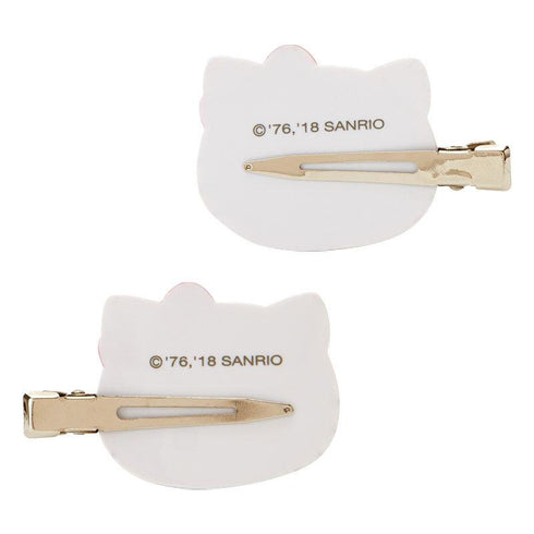 SANRIO Hello Kitty No Crease Hair Clips Fringe Clamps Red 2-Piece Set