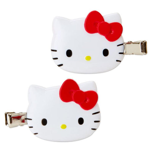 SANRIO Hello Kitty No Crease Hair Clips Fringe Clamps Red 2-Piece Set