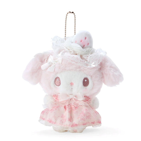 SANRIO | White Strawberry Tea Time My Melody Plush Keychain