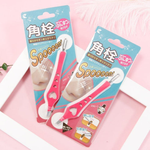 LUCKY TRENDY|Corner Clip Blackhead Acne Hole Whitehead Dual-Purpose Tweezer
