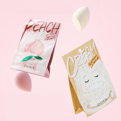 EVERBAB | Peach & Cream Makeup Sponge for Wet & Dry Use