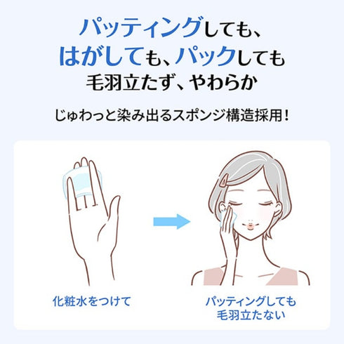 UNICHARM | Silcot Sponge Touch Moisturizing 1/2 Cotton Pad