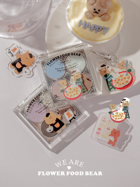 FLORTTE | Flower Food Bear 4-Color Eyeshadow Palette