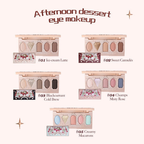 FLOWER KNOWS | Strawberry Rococo 5 Color Eyeshadow Palette