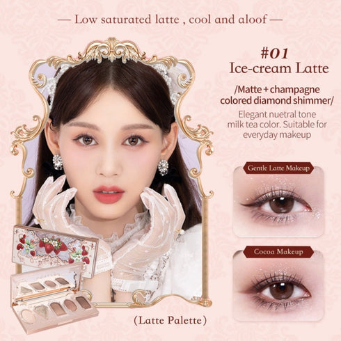 FLOWER KNOWS | Strawberry Rococo 5 Color Eyeshadow Palette