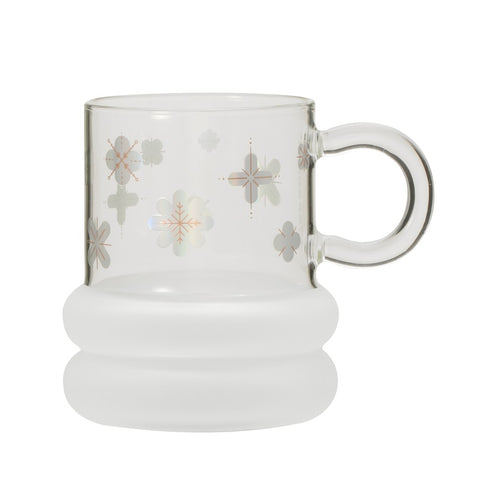 STARBUCKS | Heat Resistant Glass Mug Snowflake White