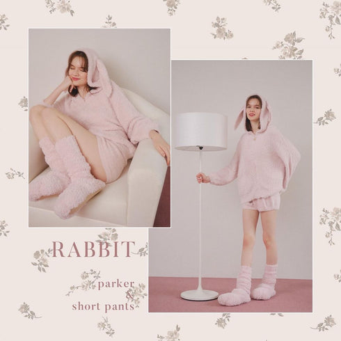GELATO PIQUE|Bunny Moco Button Up Hoodie & Shorts