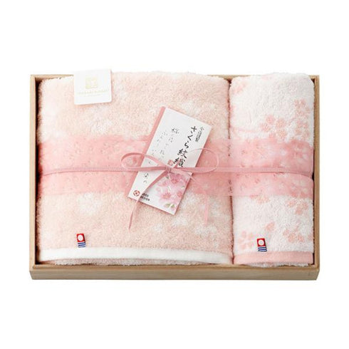IMABARI KINSEI | Sakura Monori Bath & Face Towel Gift Set